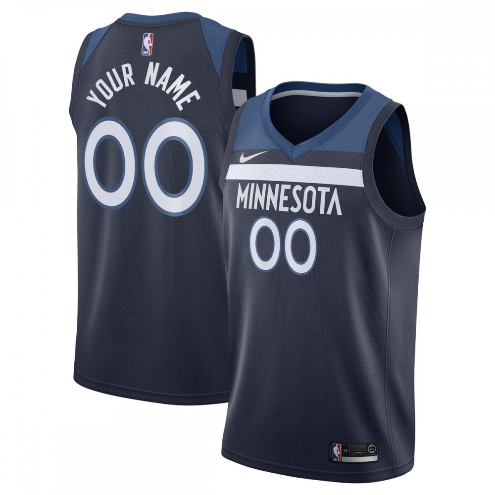 Minnesota Timberwolves Swingman Custom Jersey Navy - Icon Edition-Pro Kit Vault | Brand New 26/27 Sports Jerseys